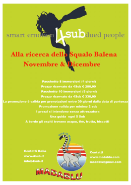 Alla ricerca della Squalo Balena