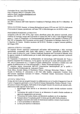 Curriculum Dr.ssa Anna Elisa Marchese.