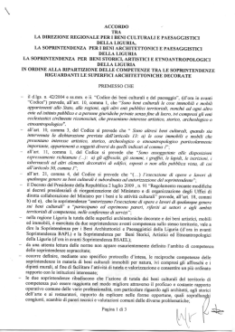 LA SOPRINTENDENZA PER I BENI ARCHITETTONICI E