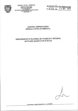 Regolamento viabilit&agrave; interna - Azienda Ospedaliera Spedali Civili