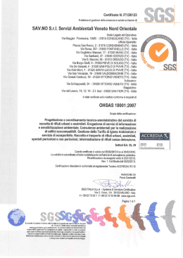 SAV.NO S.r.l. Servizi Ambientali Veneto Nord Orientale