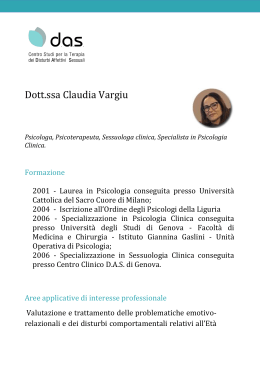 Dott.ssa Claudia Vargiu