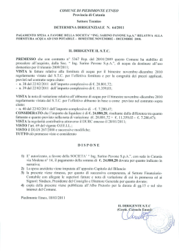 pagamento spesa a favore della societa` ing.sarino pavone s.p.a.