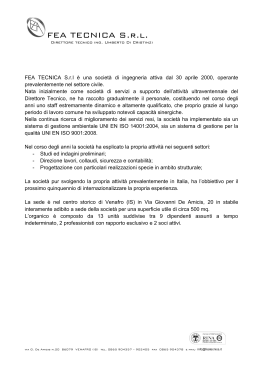 La SEDITER - Servizi d`ingegneria per il territorio - s