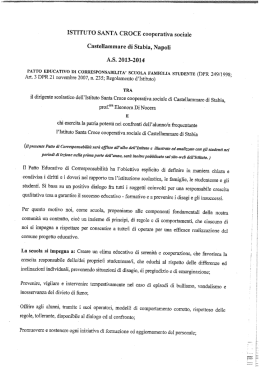 Leggi il Patto Educativo di Corresponsabilita` Scuola Famiglia