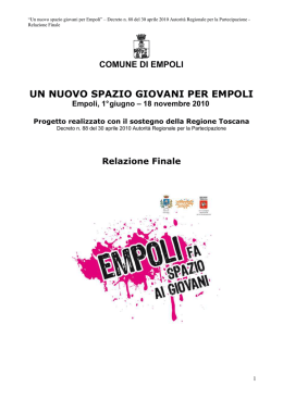 un nuovo spazio giovani per empoli