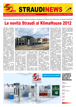 Le novit&agrave; Straudi al KlimaHouse 2012