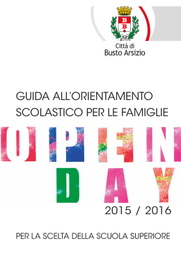 Open day 2015-16 OPUSCOLO