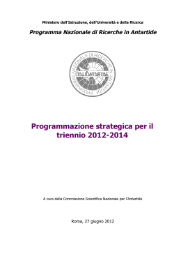 PNRA Programma triennale 2012/2014