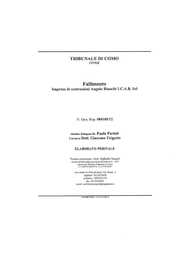TRIBUNALE DI COMO - Fallimenti in rete