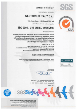 SARTORIUS ITALY S.r.l.