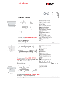 Contropiastre Regolabili chiuse Regolabili chiuse