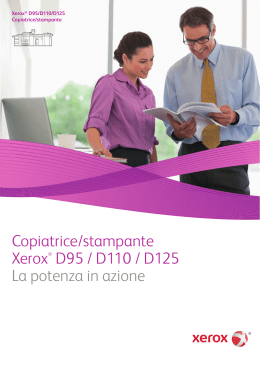 Copiatrice/stampante Xerox® D95 / D110 / D125 La