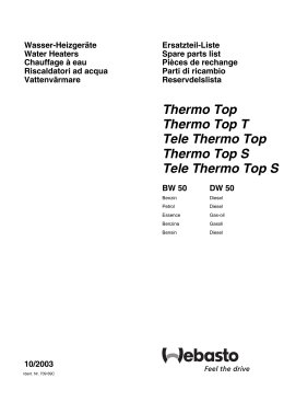 Wasser-Heizgeräte Ersatzteil-Liste Thermo Top