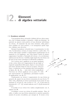 2. Elementi di algebra vettoriale