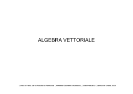 Vettori - Dipartimento di Farmacia