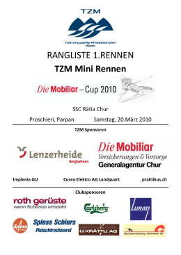 RANGLISTE 1.RENNEN TZM Mini Rennen MOBI CUP