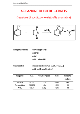 Acilazione di FRIEDEL-CRAFTS (reazione di sostituzione elettrofila