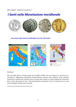 i santi nella monetazione meridionale - Numismatica