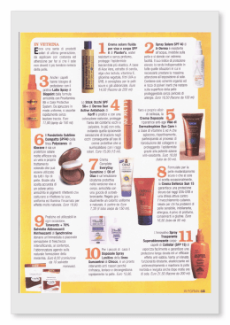 Crema solare fluida Spray Solare SPF 40 di per viso e