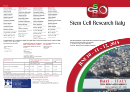 Stem Cell Research Italy