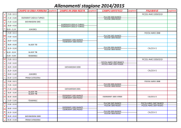 ORARI ALLENAMENTI 2014-15 DEFINITIVO