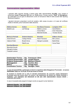 Convocazione Selezione
