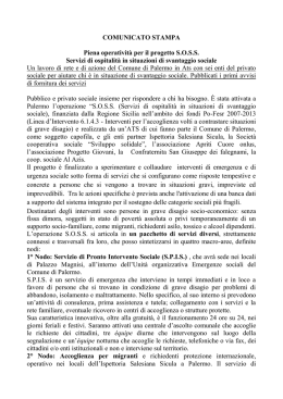 È stata attivata a Palermo l`operazione “S