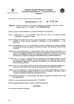 Determinazione n. 48 del 18.02.2014