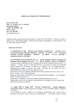 CURRICULUM FORMATIVO E PROFESSIONALE Dott.ssa Ilde