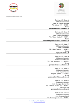 La seconda lettera - Movimento 5 Stelle Lazio
