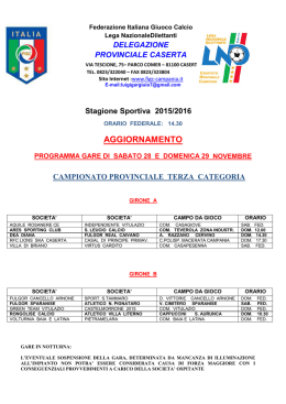 AGGIORN. PROGR. GARE DEL 28