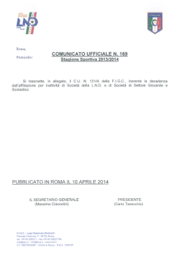 N&deg; 1 Societ&agrave; inattive