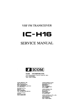 Icom IC-H16 VHF handheld service manual