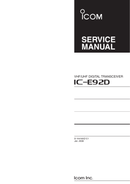 Icom ic-e92D Service Manual