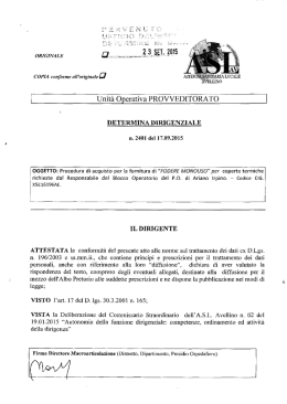 5601 23092015 provv n 2401 del 2015 acquisto fornitura fodere