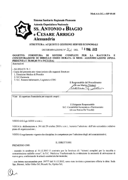 ss. ANTONIO e BIAGIO - Azienda Ospedaliera Santi Antonio e