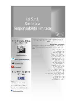 Societ&agrave; a responsabilit&agrave; limitata