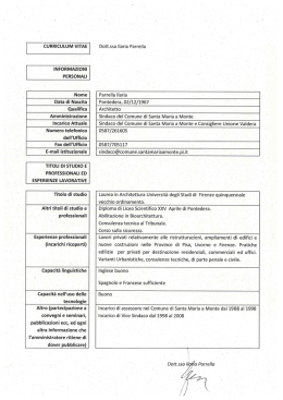 CURRICULUM VITAE Dott.ssa Ilaria Parrella