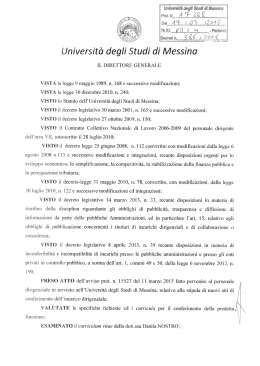 Universit&agrave; degli Studi di Messina