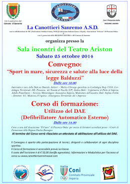 Locandina Convegno - Federazione Italiana Canottaggio