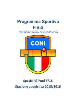 programma sportivo fibis pool 8 15 2015 2016 prot. n. 01 2015