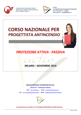 CORSO NAZIONALE PER - Clicca per il documento