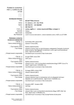 Scarica il curriculum