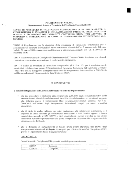 scarica bando - Dipartimento BEST