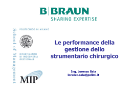 Le performance della gestione dello strumentario chirurgico