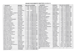 Orario ricevimento settimanale as 2014-2015
