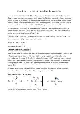 Reazioni di sostituzione dimolecolare SN2 - E