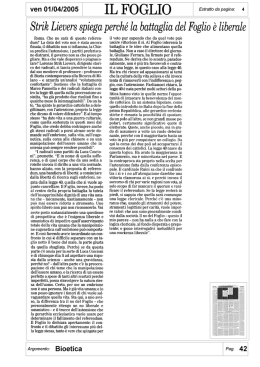 Strik Lievers spiega perch&egrave; la battaglia del Foglio &egrave; liberale