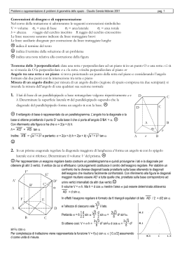 La rappresentazione a due dimensioni dei solidi